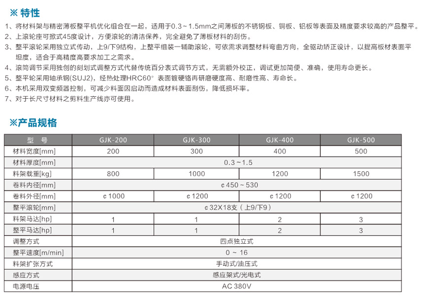 掀開式料架兼精密整平機(jī)